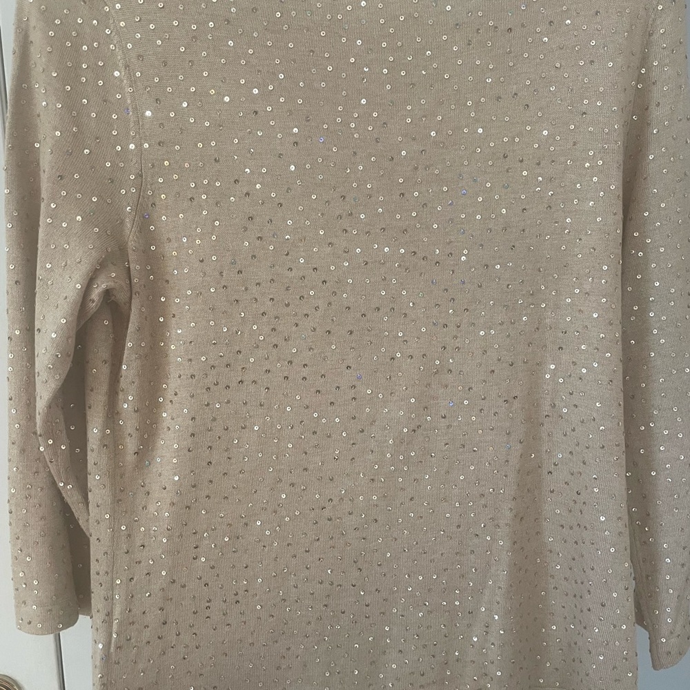 Sigrid Olsen Women’s Sparkly Camel Color Silk & M… - image 5